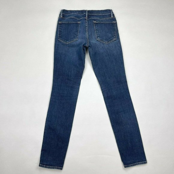 Frame Le Skinny De Jeanne Queensway Jeans Pockets Stretch Cotton Blue Women 29 - Picture 3 of 9